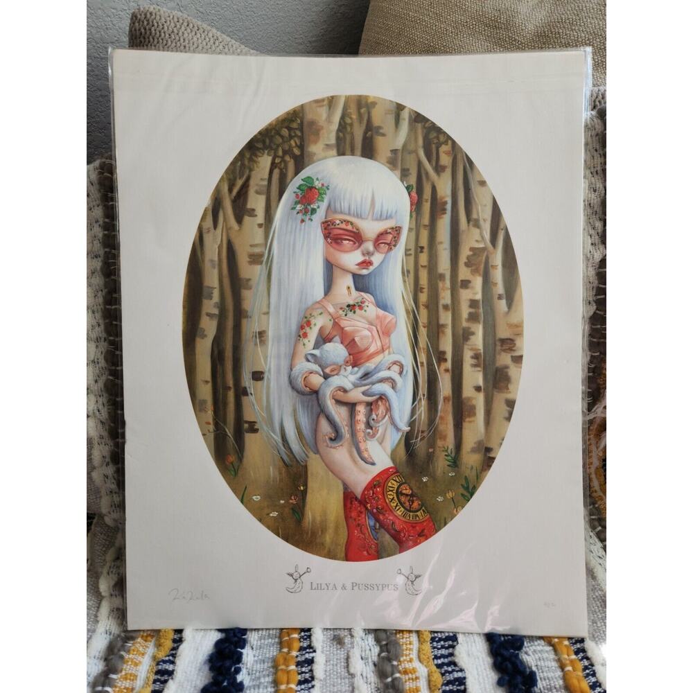Kukula Limited Edition Signed Print 16x20 Lilya & Pussypus 41/50